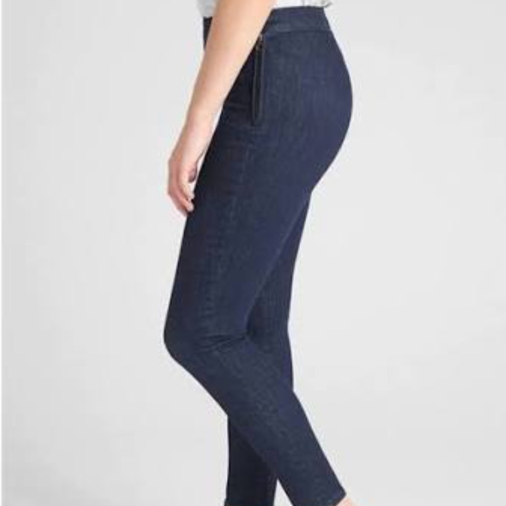 Gap High Rise Side-Zip True Skinny Ankle Jeans